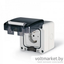 Розетка настенного монтажа SCHUKO 2P+E 16A 200-250V IP66 PROTECTA Розетка настенного монтажа SCHUKO 2P+E 16A 200-250V IP66 PROTECTA