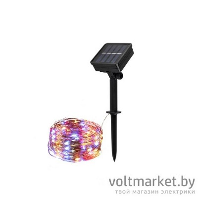 Садовая гирлянда ФАZА SLR-G03-100M нить, мультицвет, 100LED, на солнечной батарее
