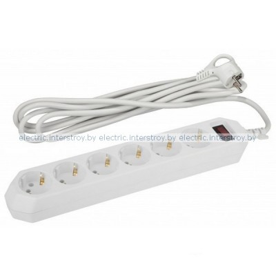 Фильтр сетевой Эра USF-6es-5m-W-BOX, 6 гнезд, 5м белый