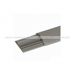 Кабель-канал напольный 50x12mm с крышкой, 3 секции, 2м, пласт., серый Legrand