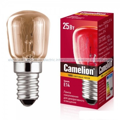Лампа накаливания Camelion 25W/220V Е14 для холодильника