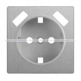 Накладка для розетки USB Werkel серебряный рифленый