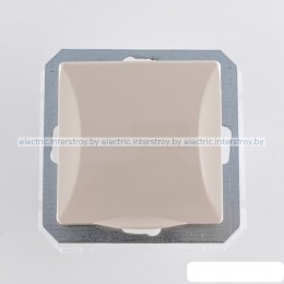 OPAL - Розетка 2P+E IP44 с крышкой, со шторками, бежевый
