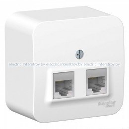 Розетка 2-я компьютерная RJ45 BLANCA белый