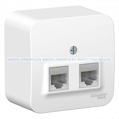 Розетка 2-я компьютерная RJ45 BLANCA белый