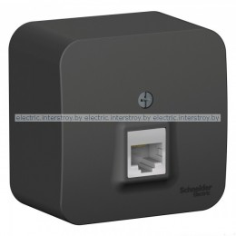Розетка компьютерная RJ45 BLANCA антрацит