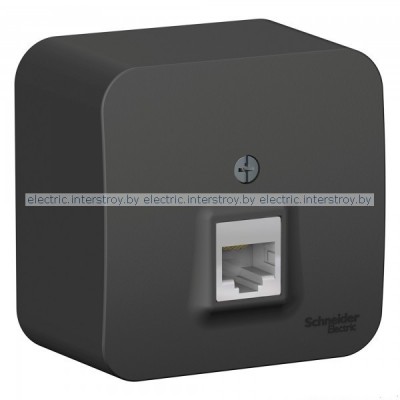 Розетка компьютерная RJ45 BLANCA антрацит