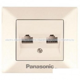 Розетка компьютер+телефон RJ-45+RJ-11 Panasonic Arkedia крем
