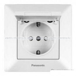 Розетка с/з с крышкой Panasonic Arkedia белый