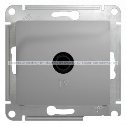 Розетка TV оконечная 1DB Glossa алюминий