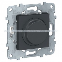 UNICA NEW LED СВЕТОРЕГУЛЯТОР Wiser повор-наж, универсальный 7-200Вт, АНТРАЦИТ
