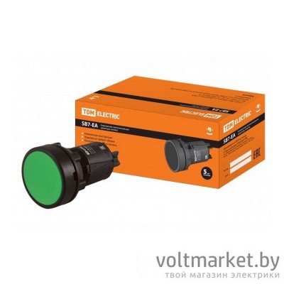 Кнопка SB7-EA31 d22мм 1з зеленая TDM