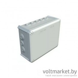 Коробка распределительная T250 без клемм, IP66, 240x190x95мм, 9хМ25, 7хМ32, серый, полипроп. армир.стекловолокно