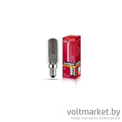 Лампа накаливания Camelion 40W/T25/CL/E14 для вытяжек