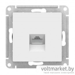 Розетка компьютерная RJ45 Atlas Design белый