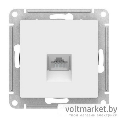 Розетка компьютерная RJ45 Atlas Design белый
