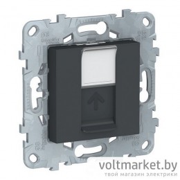UNICA NEW РОЗЕТКА компьютерная, RJ45, одиночная, кат. 5е UTP, АНТРАЦИТ UNICA NEW РОЗЕТКА компьютерная, RJ45, одиночная, кат. 5е UTP, АНТРАЦИТ