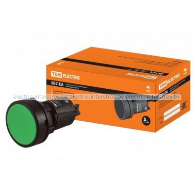 Кнопка SB7-EA31 d22мм 1з зеленая TDM