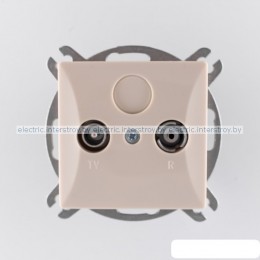 OPAL - Розетка TV+R проходная, 5_862MHz, бежевый