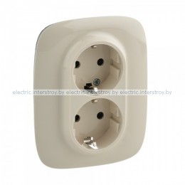 Розетка с/з двойная Legrand Valena Allure слоновая кость