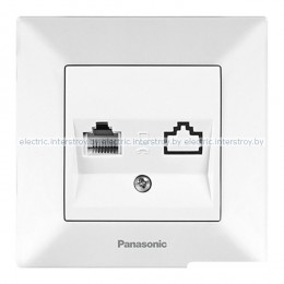Розетка телефонная RJ-11 Panasonic Arkedia белый