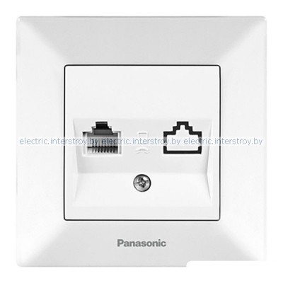 Розетка телефонная RJ-11 Panasonic Arkedia белый