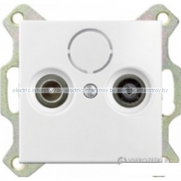 Розетка TV-RD-SAT ABB Basic 55 (альпийский белый)