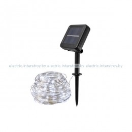 Садовая гирлянда ФАZА SLR-G03-200W нить, холодный белый, 200LED, на солнечной батарее