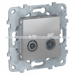 UNICA NEW РОЗЕТКА R-TV/SAT, оконечная, АЛЮМИНИЙ