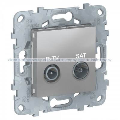 UNICA NEW РОЗЕТКА R-TV/SAT, оконечная, АЛЮМИНИЙ