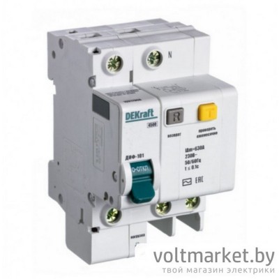 Дифференциальный автомат ДИФ-101 1P+N 40А 100мА 4,5кА 230В AC (C)