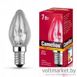 Лампа накаливания Camelion 7W/P/CL/E14 для ночников