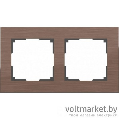Рамка 2-ая Aluminium коричневый алюминий