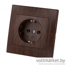 Розетка 2П+З 16А 250В "ЭКО" (бук) "Таймыр" TDM