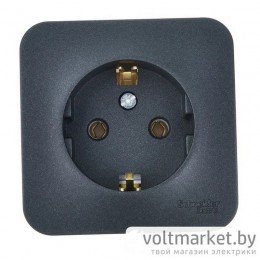 Розетка с/з 16А 250В BLANCA антрацит