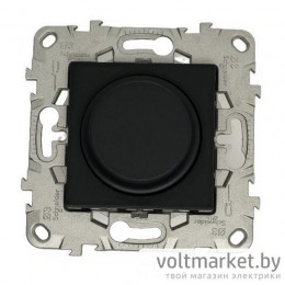 UNICA NEW LED СВЕТОРЕГУЛЯТОР повор-наж, универсальный 5-200Вт, АНТРАЦИТ