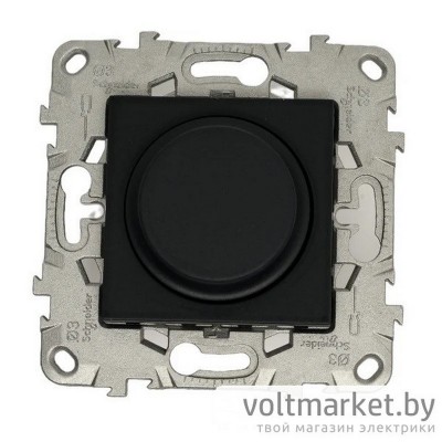 UNICA NEW LED СВЕТОРЕГУЛЯТОР повор-наж, универсальный 5-200Вт, АНТРАЦИТ