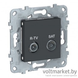 UNICA NEW РОЗЕТКА R-TV/SAT, оконечная, АНТРАЦИТ UNICA NEW РОЗЕТКА R-TV/SAT, оконечная, АНТРАЦИТ