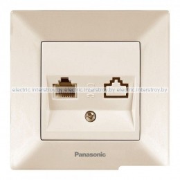 Розетка телефонная RJ-11 Panasonic Arkedia крем
