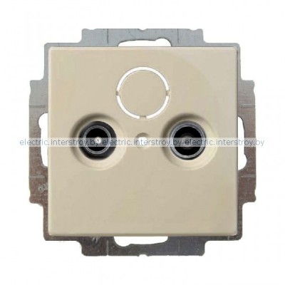 Розетка TV-RD-SAT ABB Basic 55 (слоновая кость)